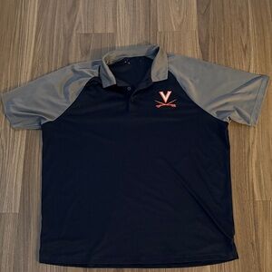 Men's UVA Navy and Gray Polo Shirt